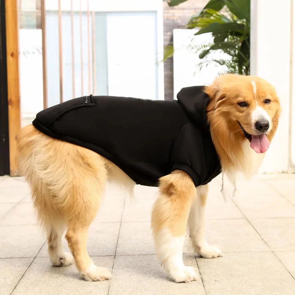 Active Canine Style: Sport Dog Hoodies for Medium and Large Dogs - Warm Fleece Sweatshirt with Hood and Pocket for Winter Pet Outfits