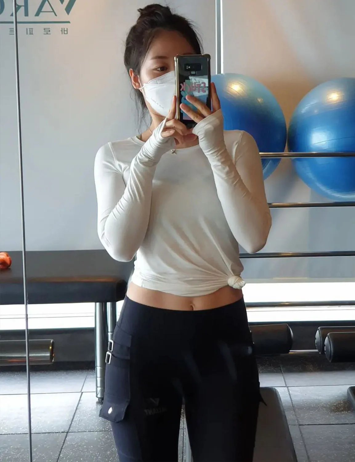 Athlete Long Sleeve Tops white ins_Biking