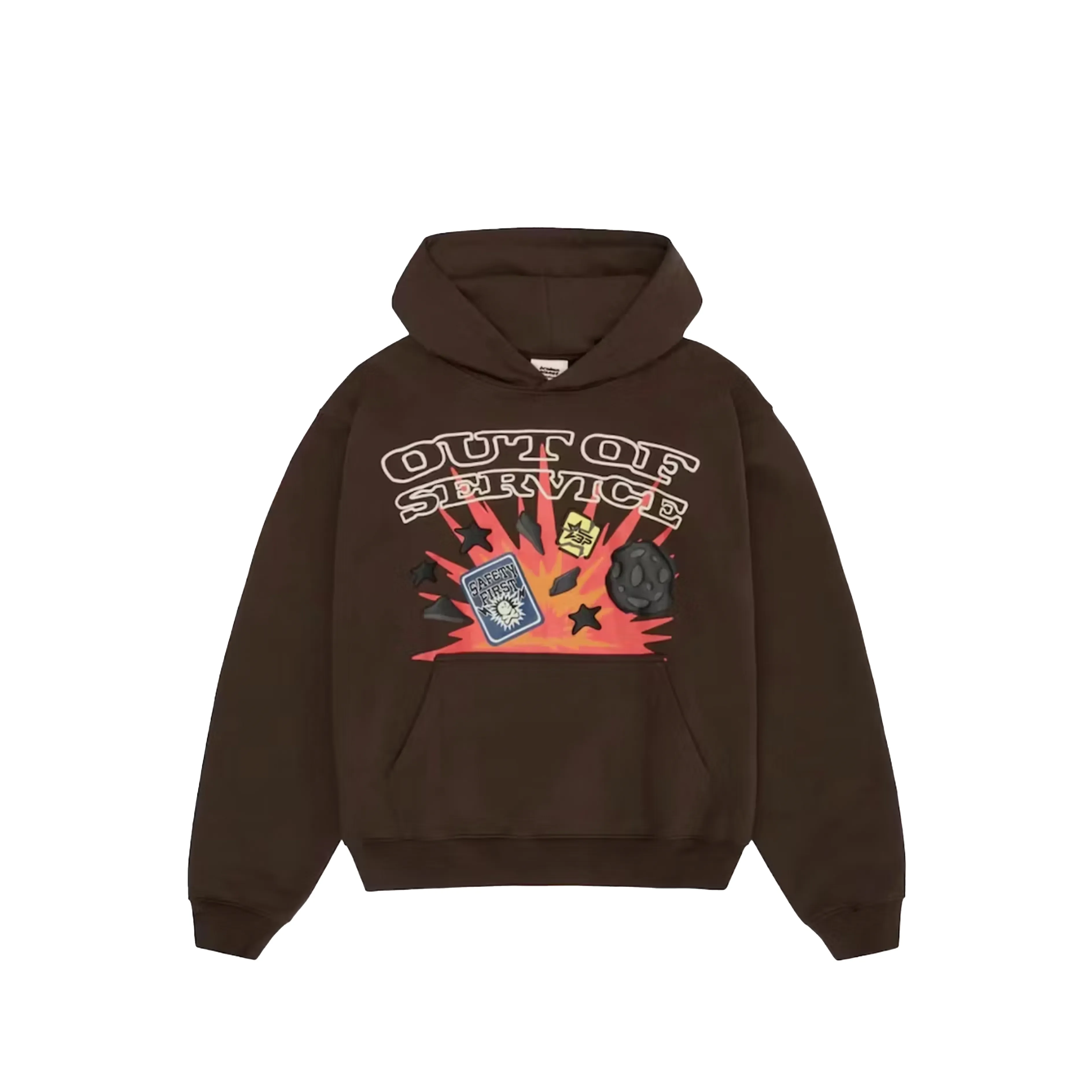 Broken Planet Out Of Service Hoodie Brown
