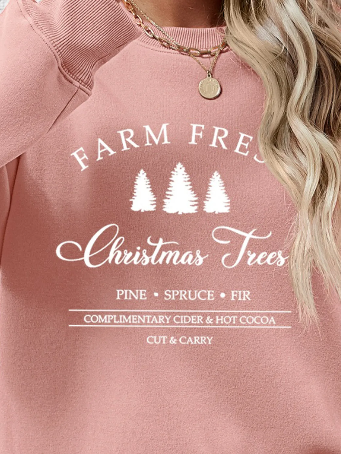 Graphic Farm Fresh Dropped Shoulder Sweatshirt