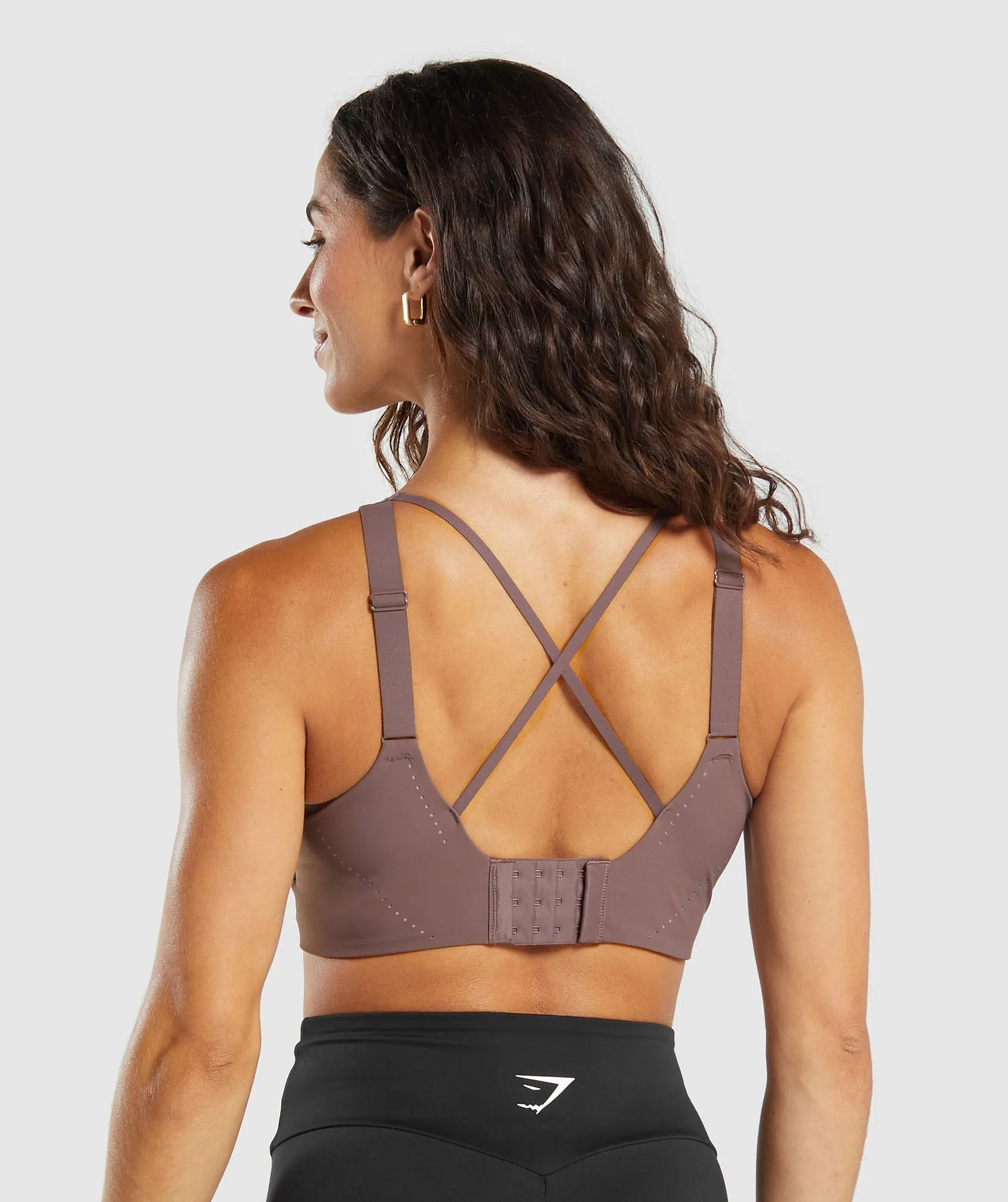 Gymshark Longline Crossback Sports Bra - Steel Purple