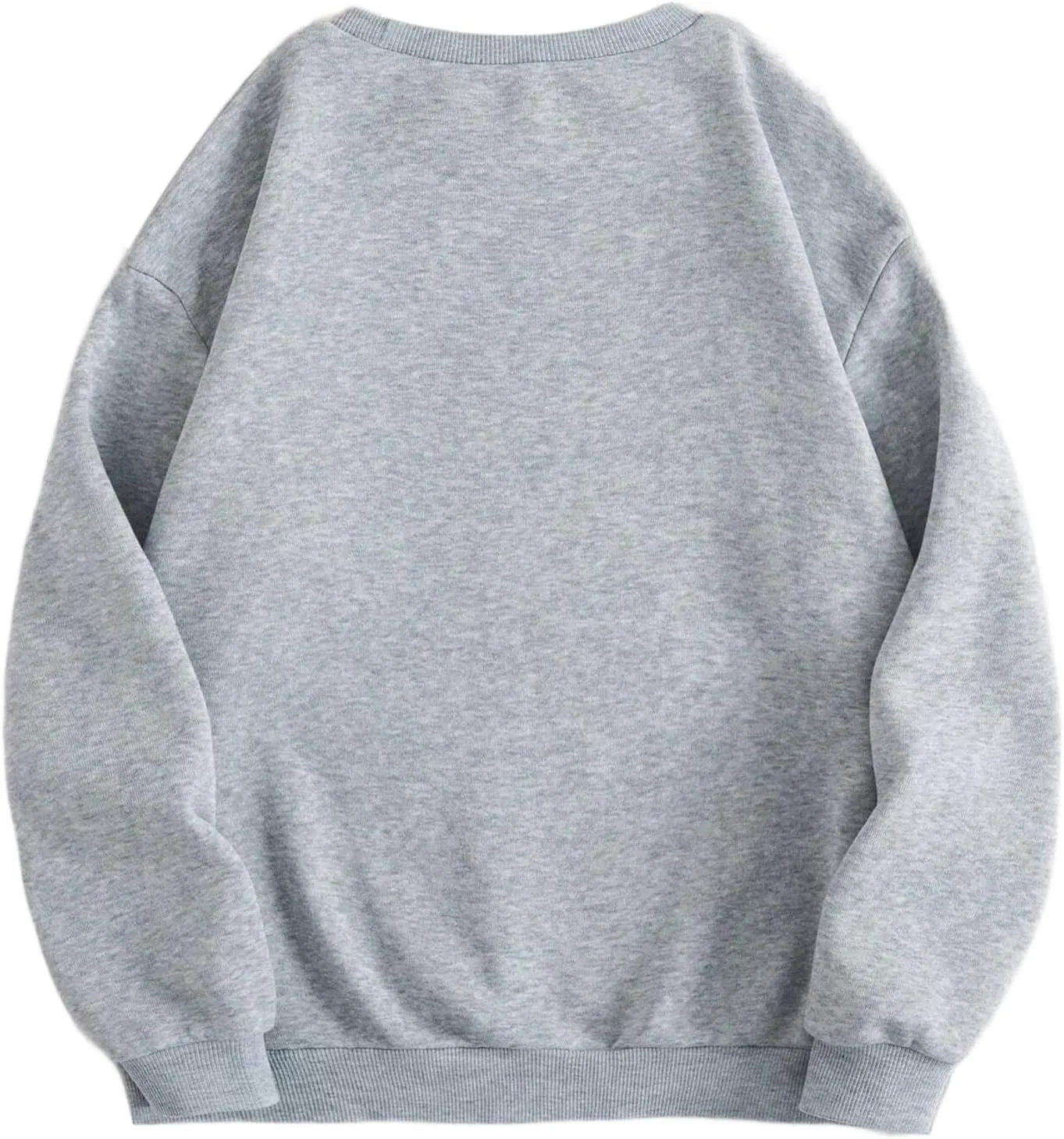 Hilinker Women's Cute Graphic Crewneck Sweatshirts Casual Loose Long Sleeve Pullover Tops Grey Medium