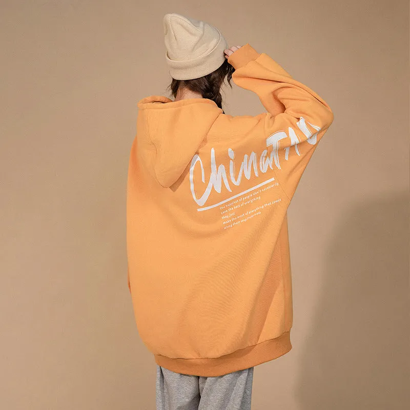 Hooded Sweatshirt Women Trendy Niche Loose Korean Tops ins Lazy Outerwear