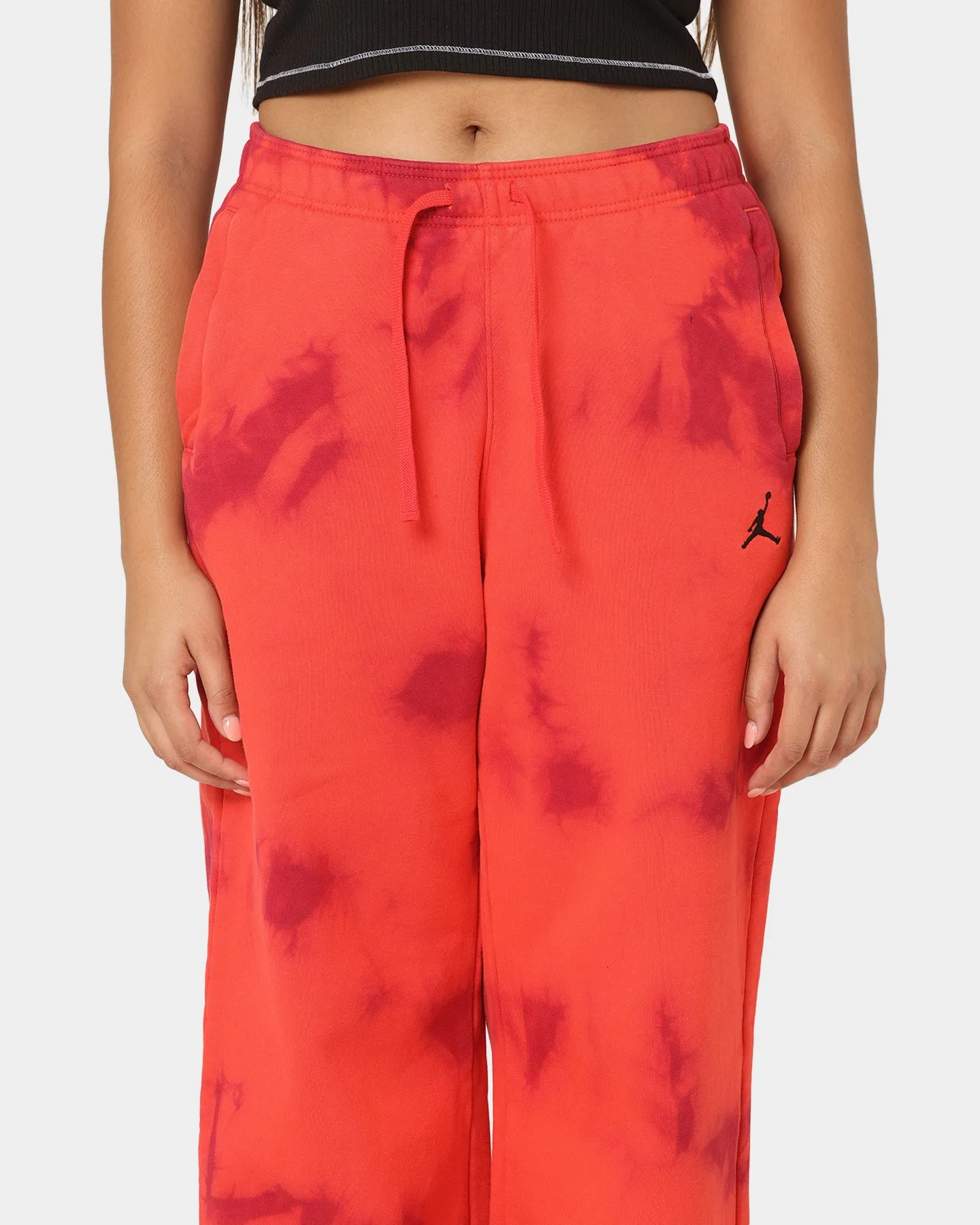 Jordan Women's Heritage Fleece Printed Pants Bright Crimson/Black
