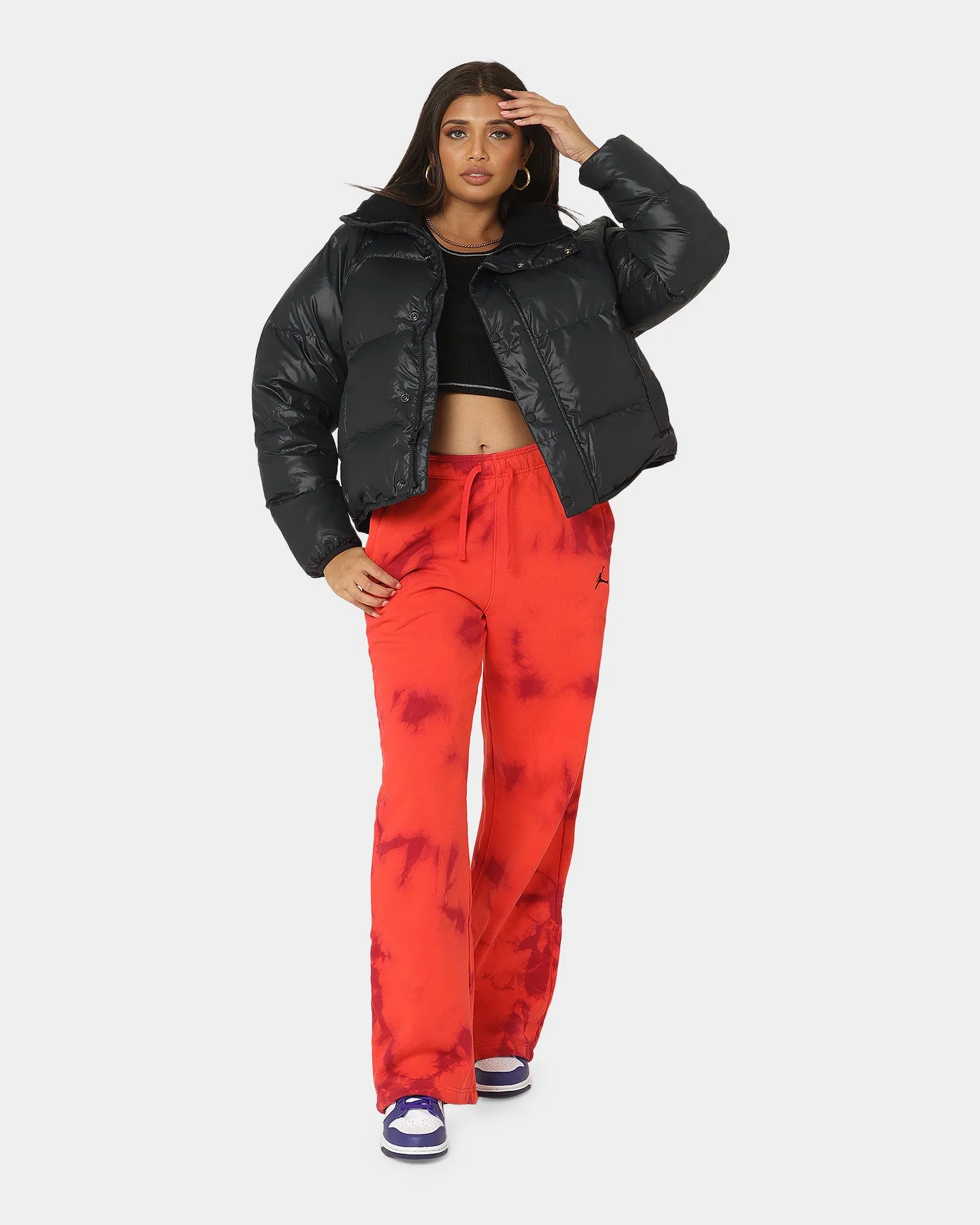 Jordan Women's Heritage Fleece Printed Pants Bright Crimson/Black