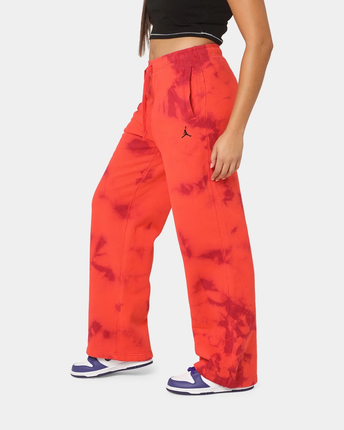 Jordan Women's Heritage Fleece Printed Pants Bright Crimson/Black