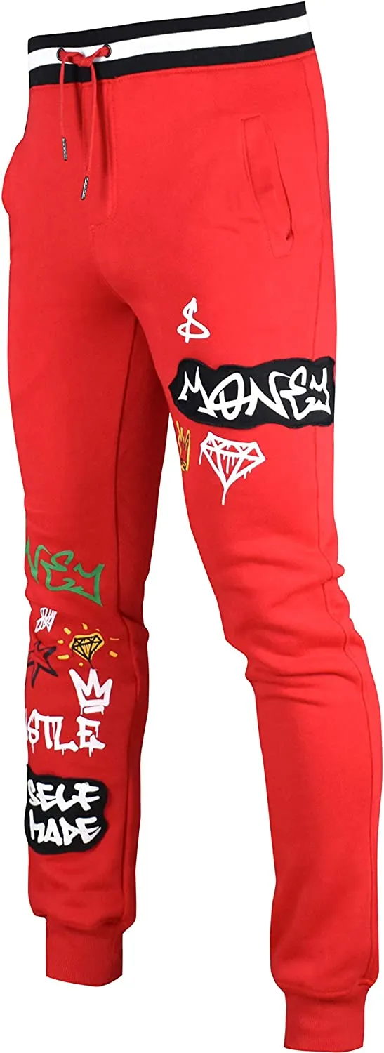 Men's Hip-Hop Premium Slim Fit Track Pants And Hoodies with Side Taping