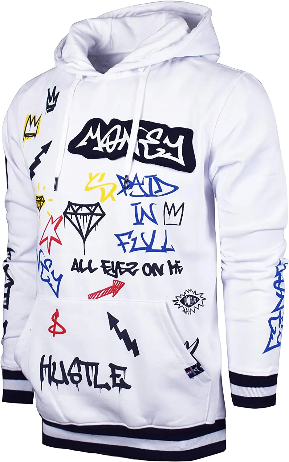 Men's Hip-Hop Premium Slim Fit Track Pants And Hoodies with Side Taping