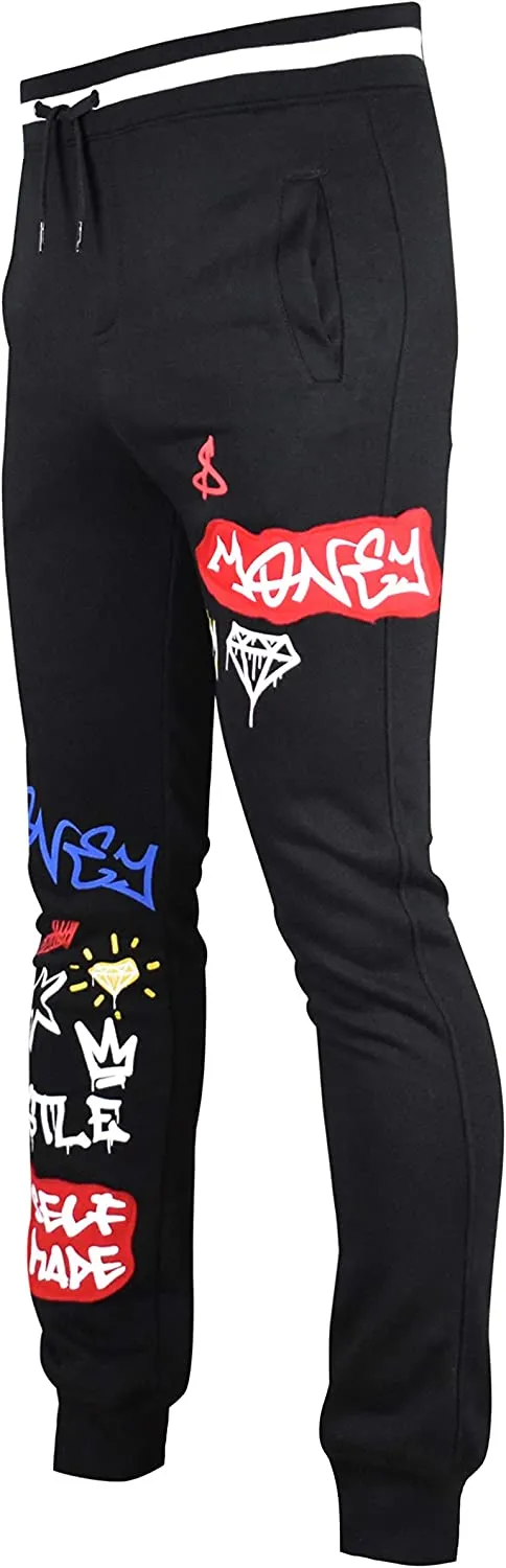 Men's Hip-Hop Premium Slim Fit Track Pants And Hoodies with Side Taping