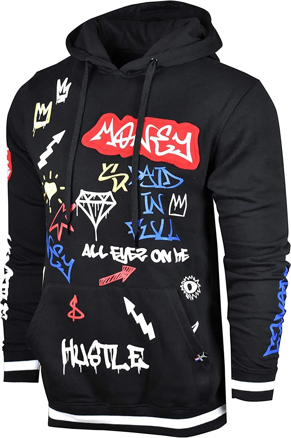 Men's Hip-Hop Premium Slim Fit Track Pants And Hoodies with Side Taping