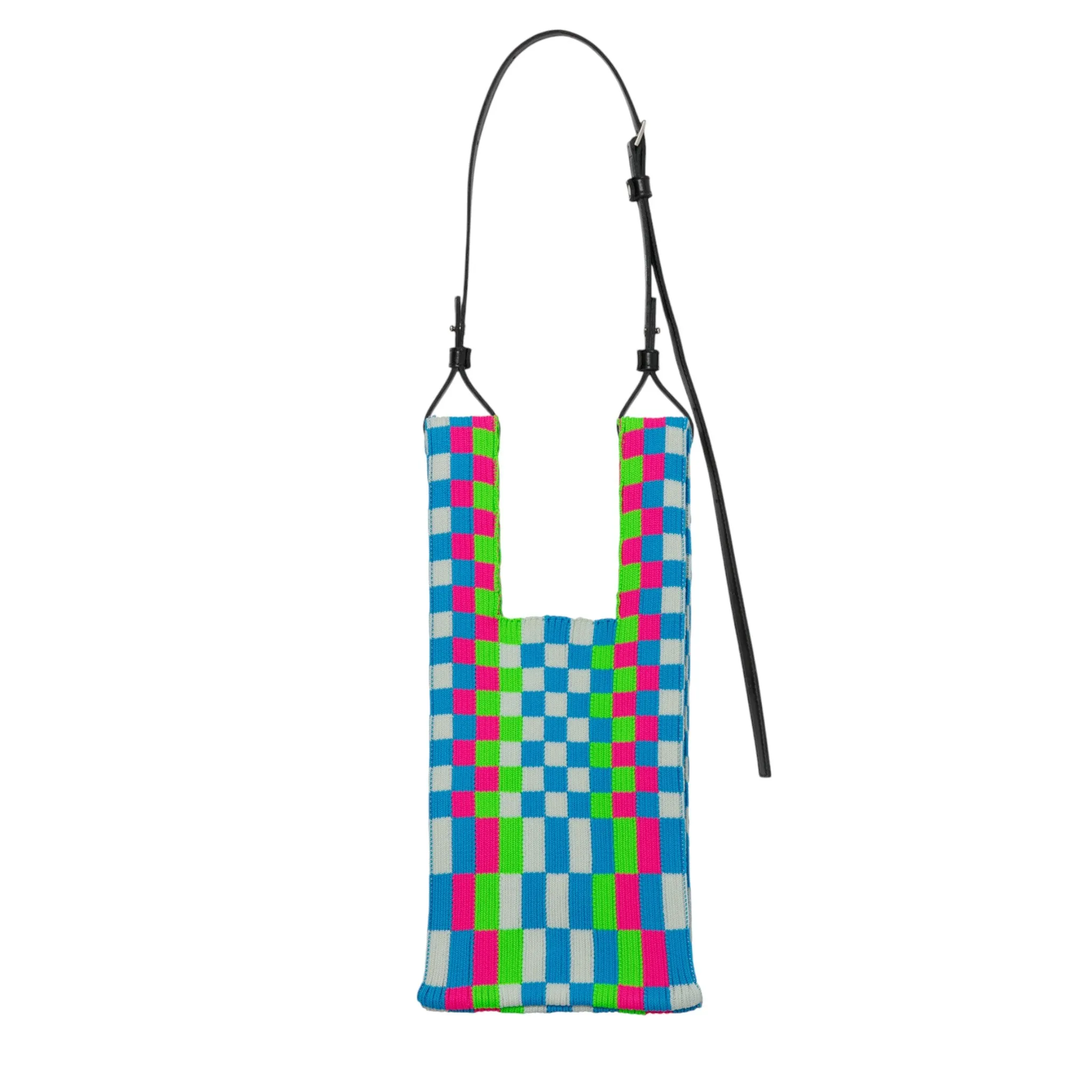 MULTI ICHIMATU MARKET BAG SAMLL / NEON PINK x NEON GREEN x NEON BLUE