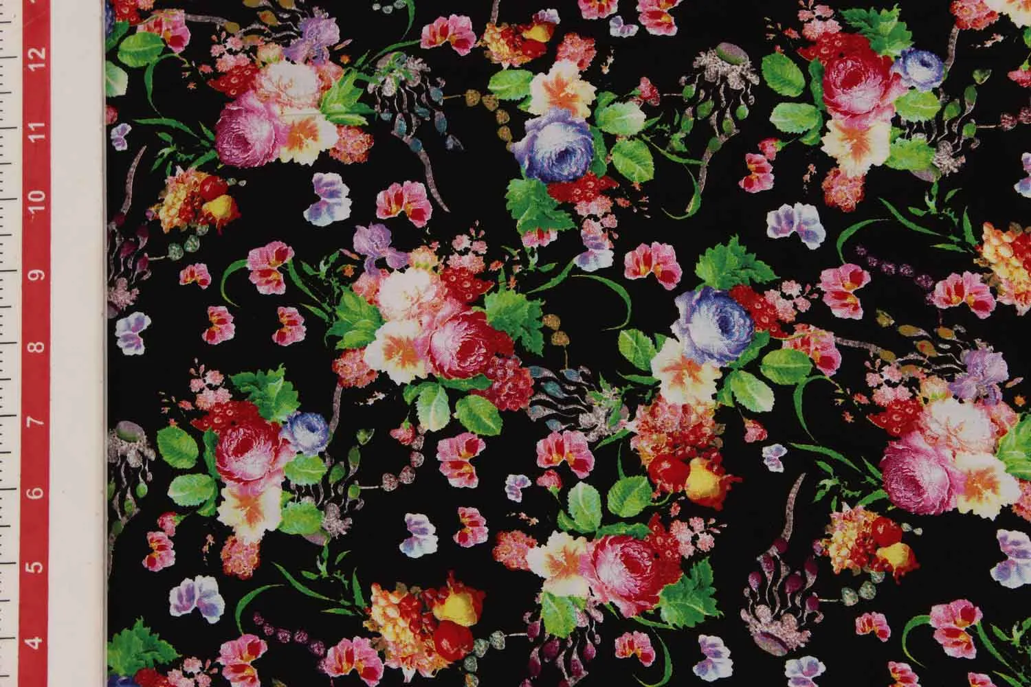 Multicolor Floral Printed Modal Satin Fabric