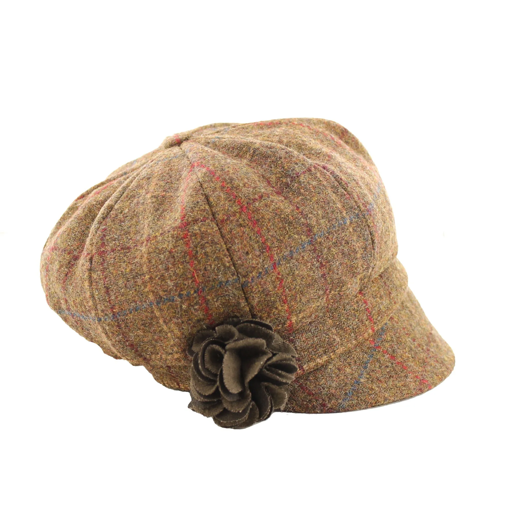 Newsboy Hat - Green Herringbone