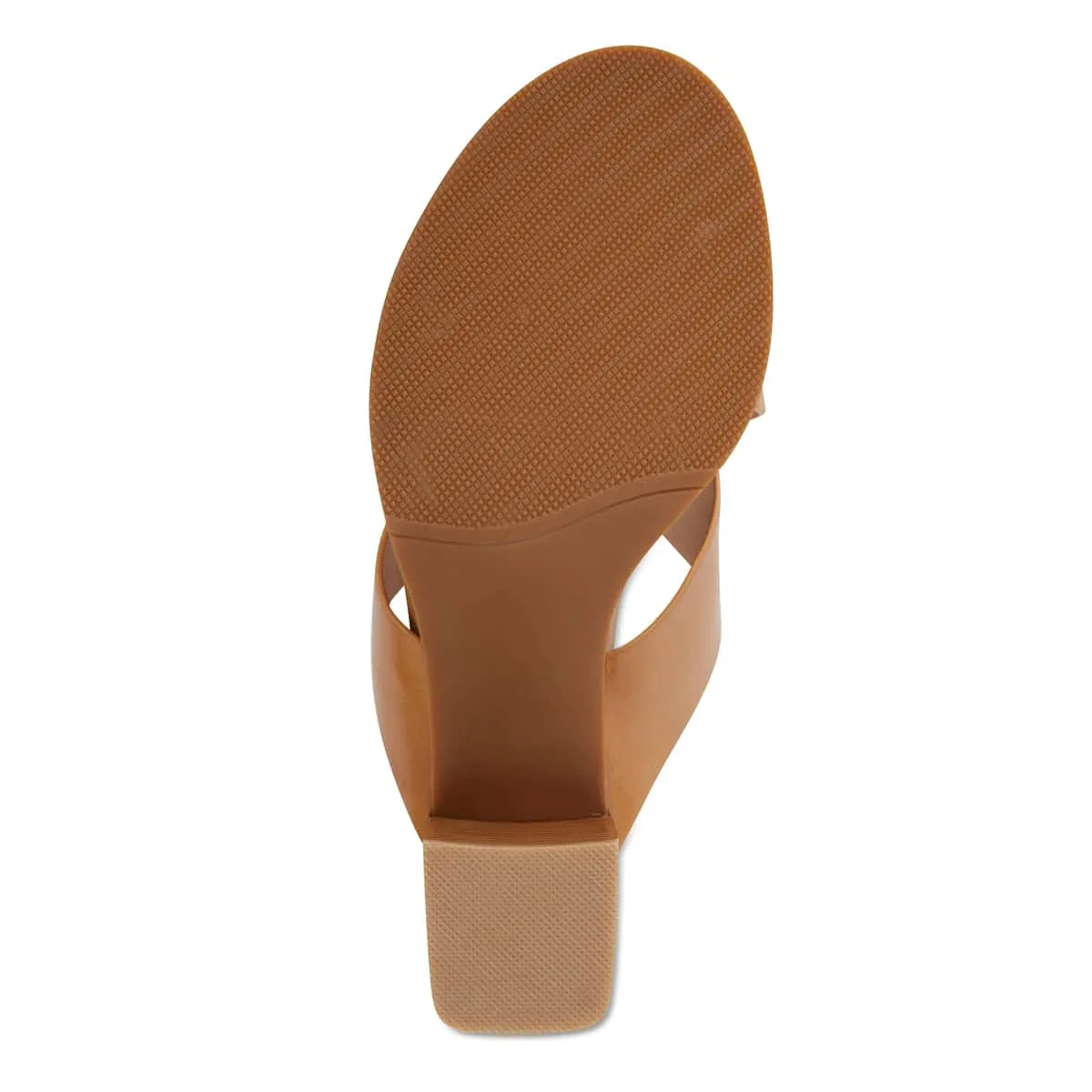 Noosa Heel in Light Tan Leather