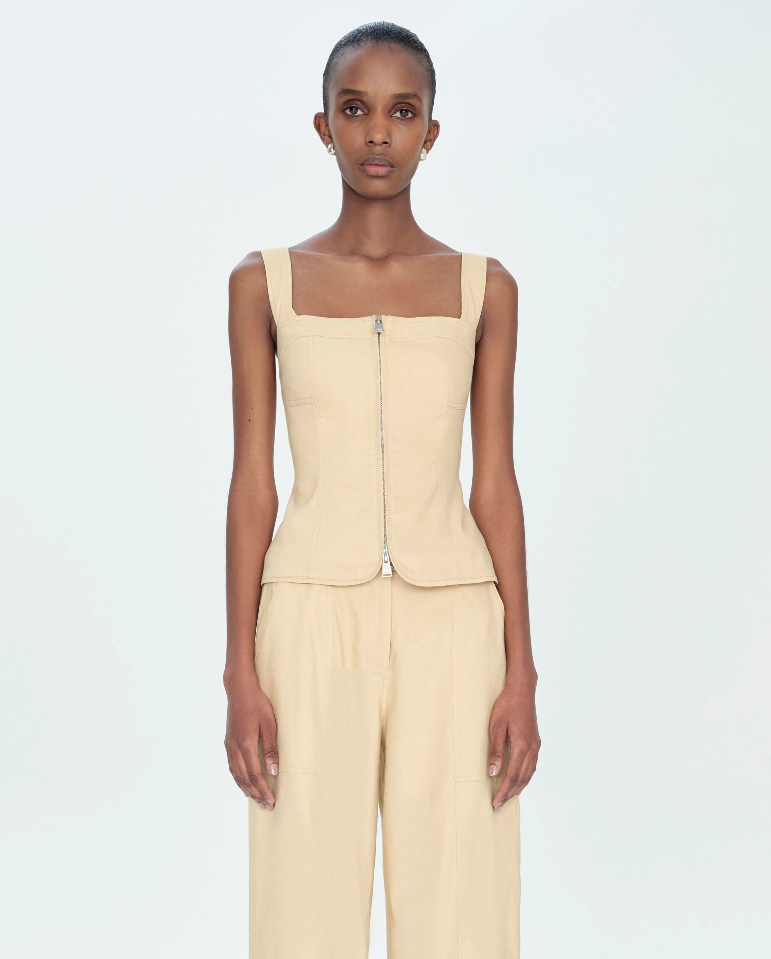 Nour Bustier Top in Natural