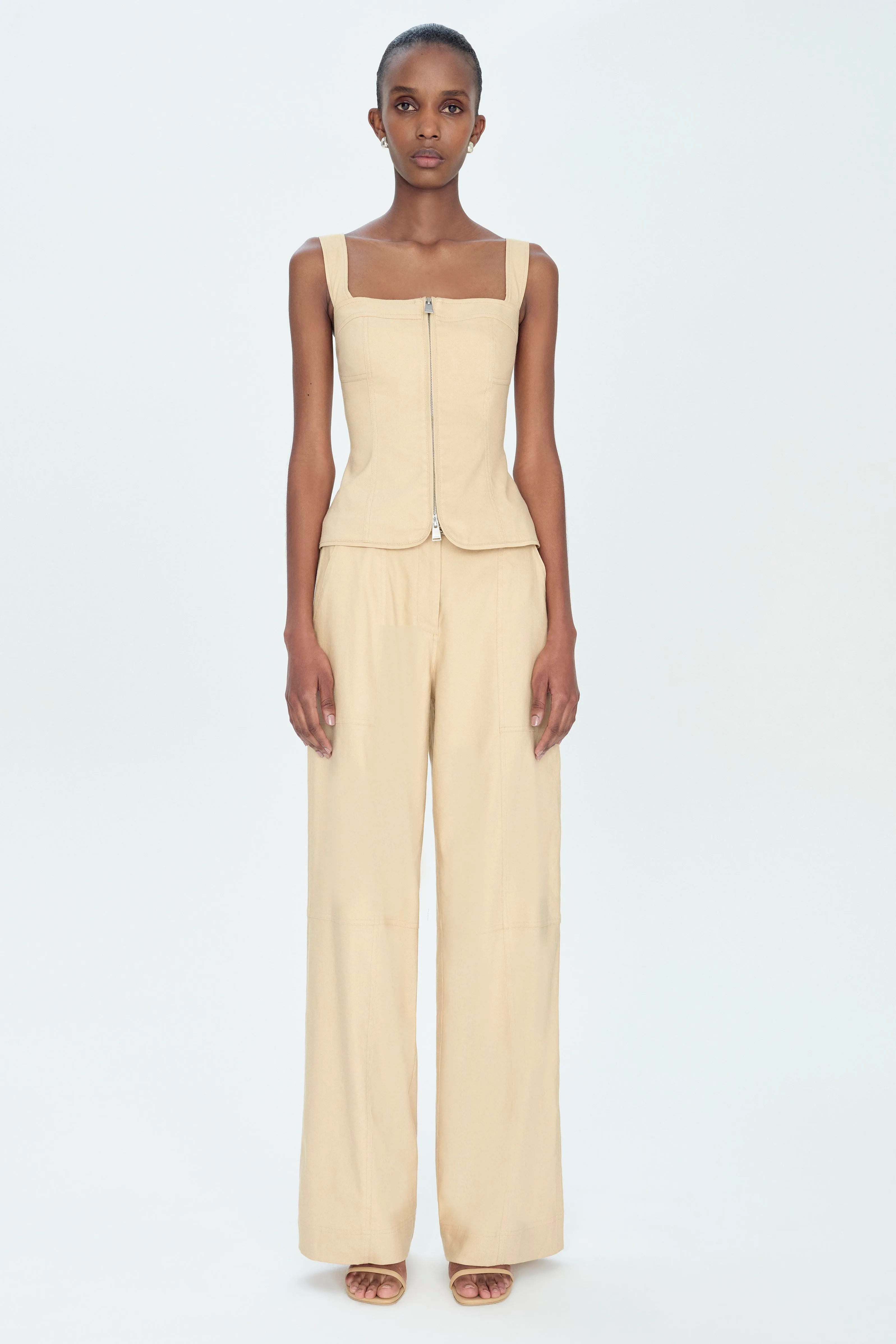 Nour Bustier Top in Natural