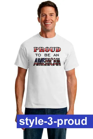 Patriotic American Mens T-shirts - Choose Your Design
