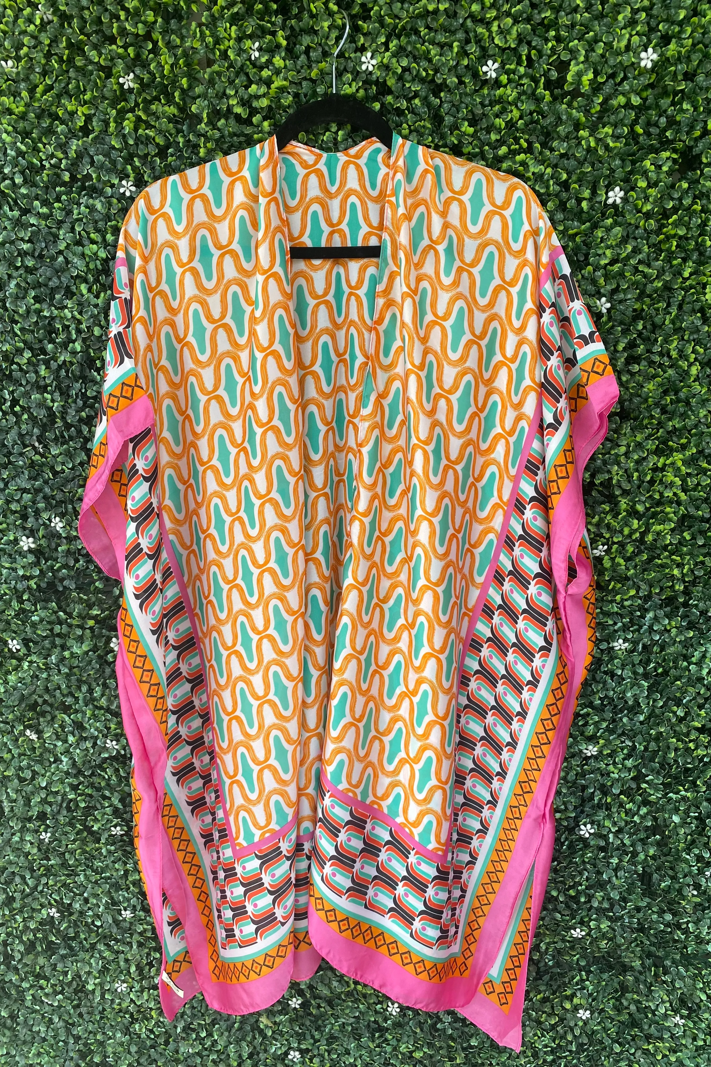 Silky Abstract Kimono