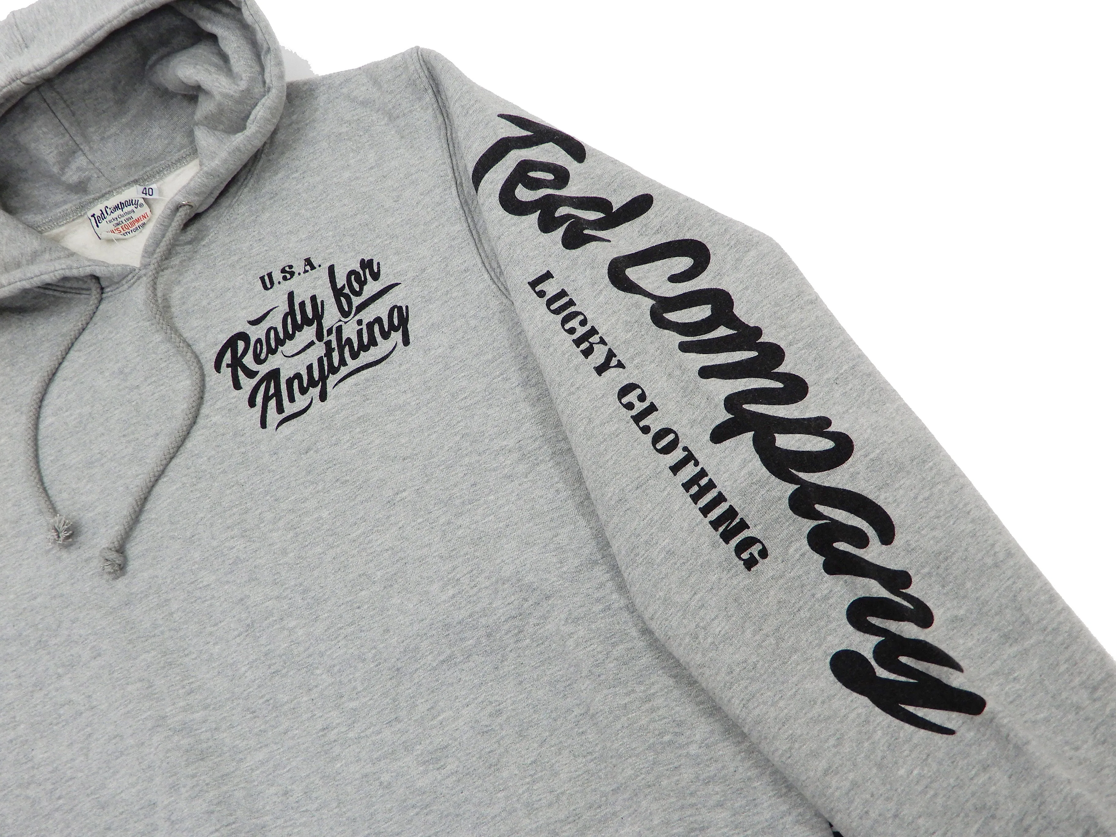 Tedman Pullover Hoodie Men's Lucky Devil Graphic Printed Hooded Sweatshirt TDPSP-101 Ash-Gray
