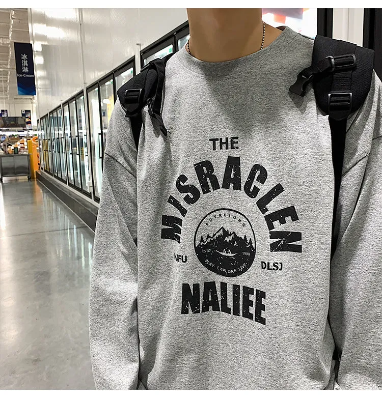 Tops Trendy Long Sleeved T-Shirt Loose ins Harajuku Sweatshirt T-Shirt