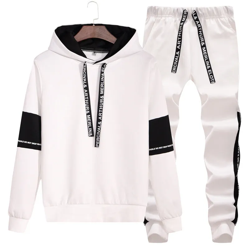 Women Sets Trendy Stylish Hip-Hop Loose Long Sleeved T-Shirt Two-Piece Student Sweatshirt Outerwear