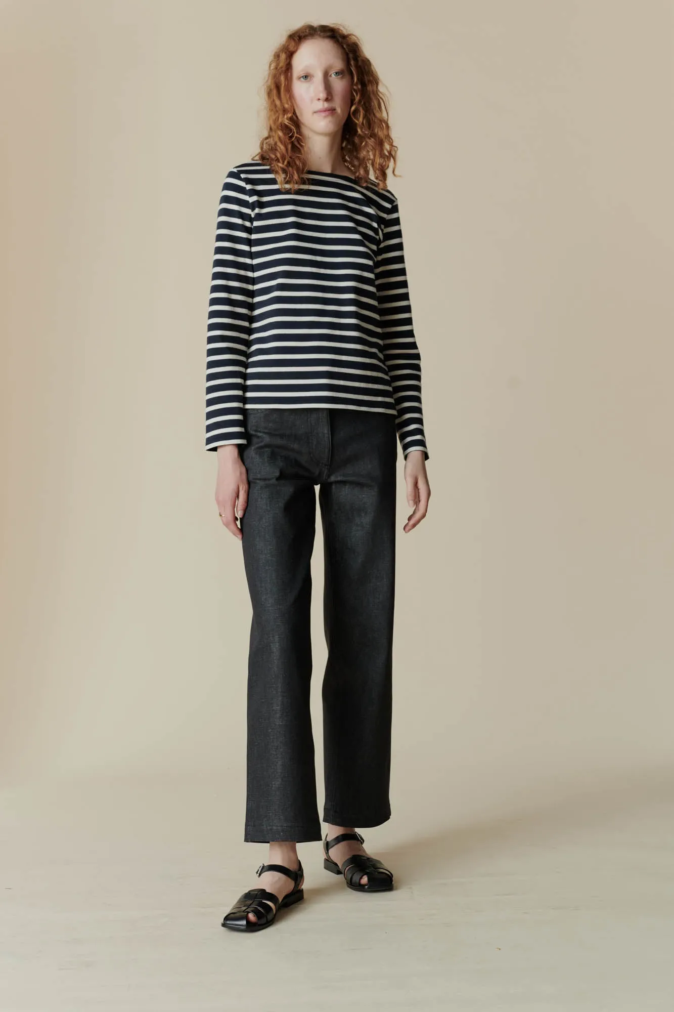 Women's Work Wide Straight Leg Denim Jeans - Black