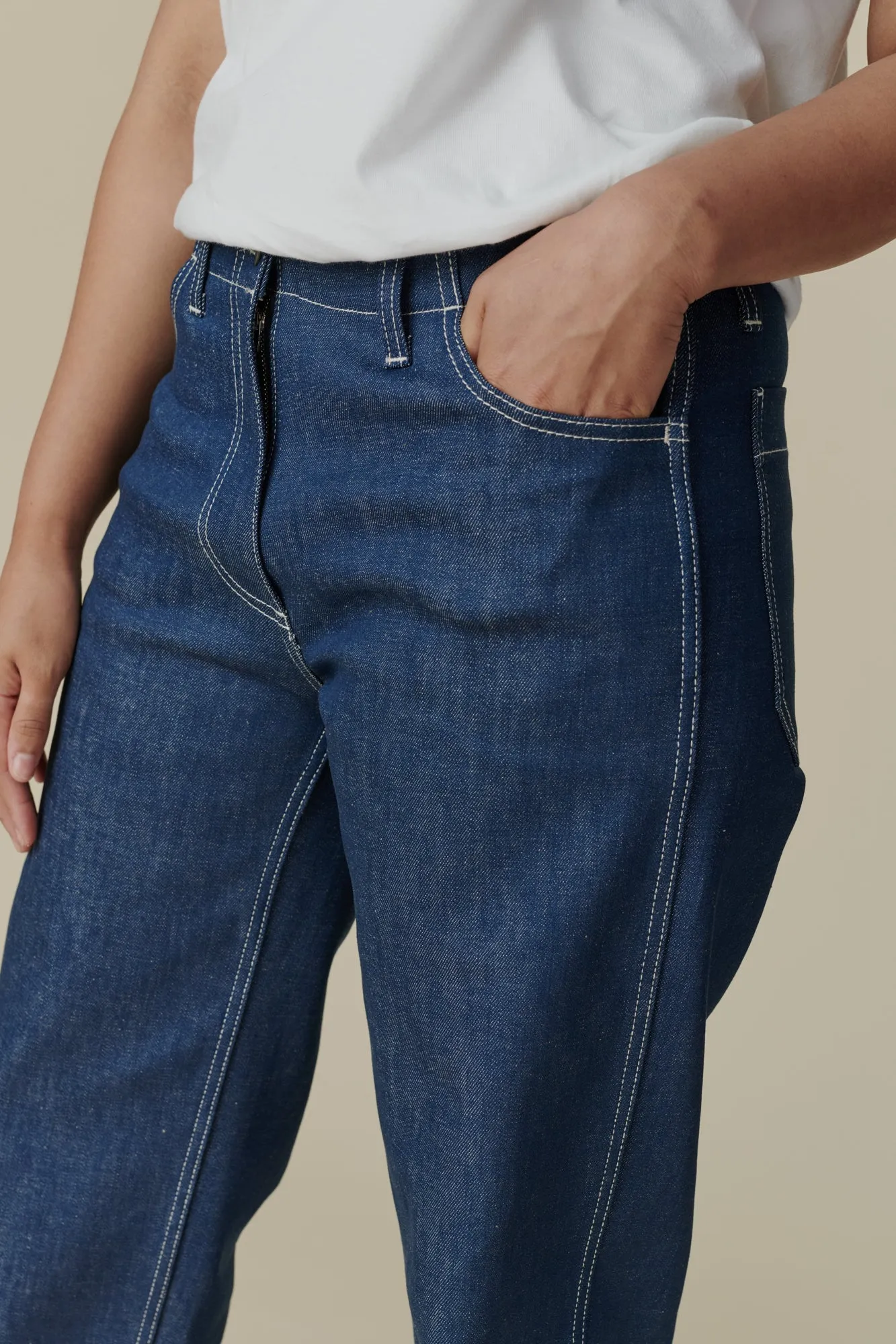 Women's Work Wide Straight Leg Denim Jeans - Blue